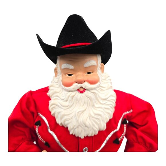 1999 Holly Jolly Rock Dancing Santa Animated Singing Cowboy Alan Jackson Tested - Picture 9 of 16